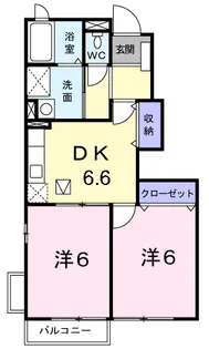 エトワールバーグC【1階】の間取り