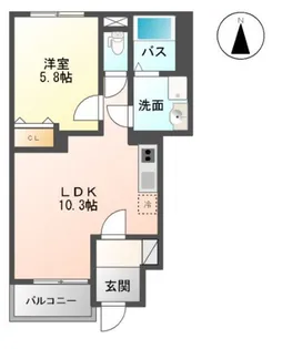 カーサみらい【1階】の間取り
