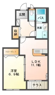 シェリー【102号室】の間取り