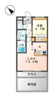 リバレイン【103号室】の間取り