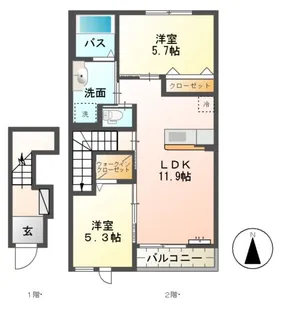 エヌ・フィールド【2階】の間取り