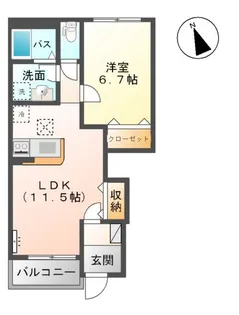 カナート【1階】の間取り