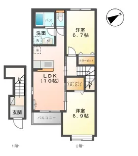サンパレス アリエス【2階】の間取り