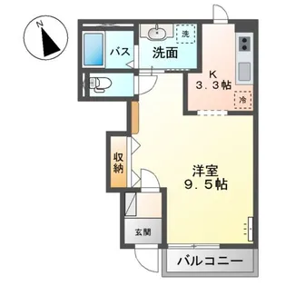 ビューティフルワン松下【102号室】の間取り