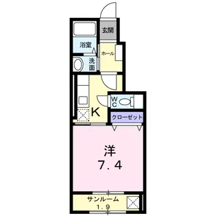 フォルトーナSEーⅡ【103号室】の間取り