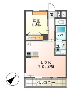 グライナー【1階】の間取り