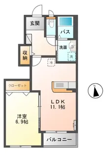 クレア【1階】の間取り