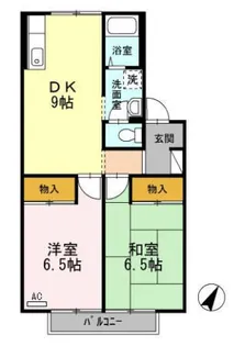 2DKの間取り画像