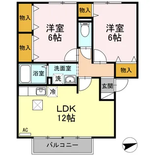 ロイヤルガーデン A棟【A103号室】の間取り
