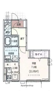 メゾン・ヴァンヴェール【101号室】の間取り