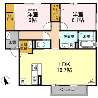 シュド プルミエール A棟【2階】の間取り