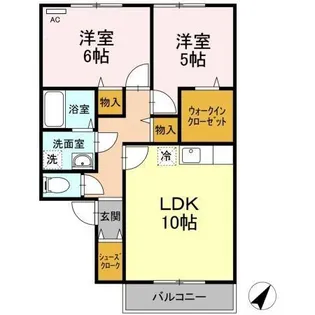 ブランドールH【2階】の間取り