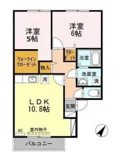 ブランドールH【1階】の間取り