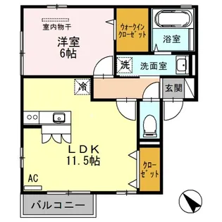 セジュールアルファ A棟【2階】の間取り