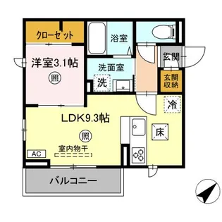 ローザ元町【1階】の間取り