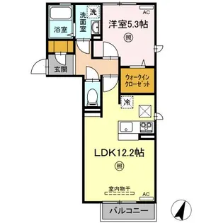 ベルビューコバヤシⅡ【1階】の間取り