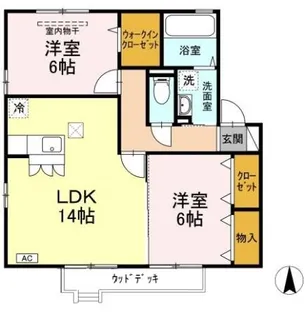 マルベリーガーデン A棟【1階】の間取り