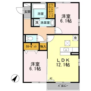 コリーヌ ベルビュー【1階】の間取り