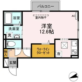 ル・ヴァン・クレール B棟【B203号室】の間取り