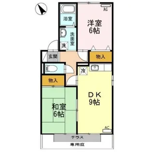 コルヌス ガーデン B【1階】の間取り