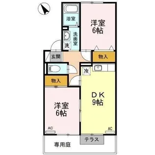 コルヌス ガーデン B【1階】の間取り