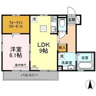 デァ・モント【1階】の間取り