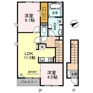 コマース グローリー【2階】の間取り