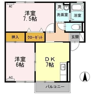 ヴィラージュ桂 I棟【2階】の間取り