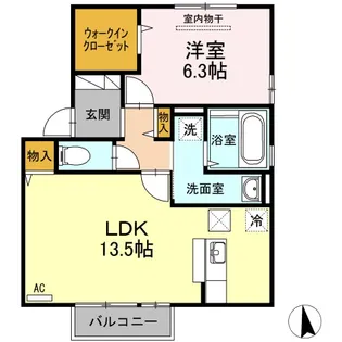 カーサ・ソニア B棟【1階】の間取り