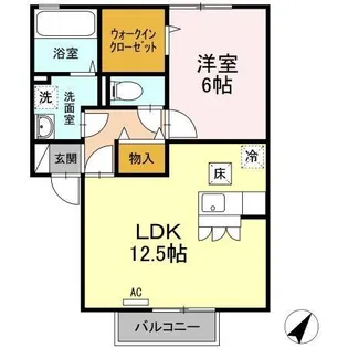 ユヴェール【1階】の間取り