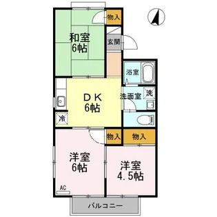 セジュール南吉方 C棟【2階】の間取り