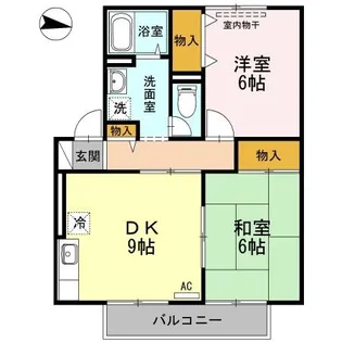 シャトレー緑ヶ丘 A【2階】の間取り