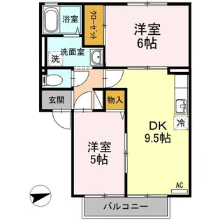 アネックスK【1階】の間取り