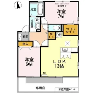 グランフォート D棟【1階】の間取り