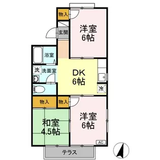 セジュール南吉方 A棟【1階】の間取り