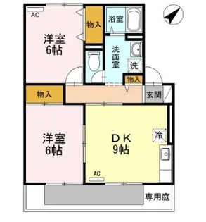 リヴェール緑ヶ丘【1階】の間取り