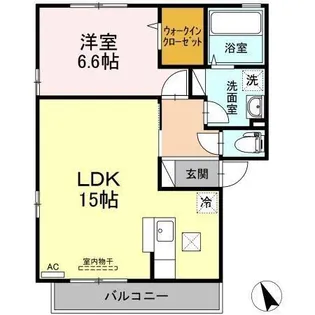 ショーカル B棟【1階】の間取り