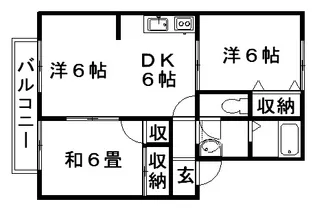 ボナールシャンブル【2階】の間取り