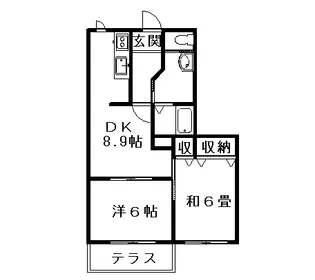 サンシャトーⅠ【1階】の間取り