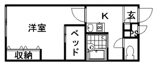 レオパレスニュー千代【203号室】の間取り