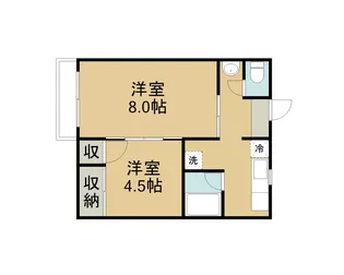 グリーンヒルズマンションB【13号室】の間取り