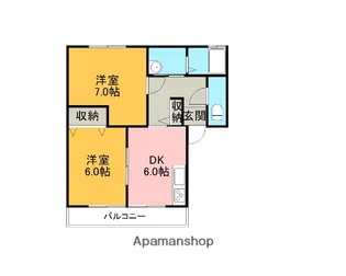 ノブヒルタウン【102号室】の間取り