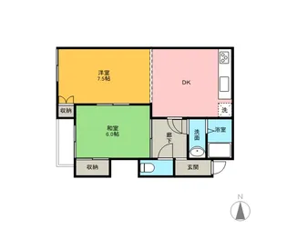 薫る風ハイツ【105号室】の間取り