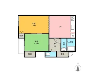 薫る風ハイツ【1階】の間取り