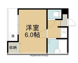 エクス・アン【1C号室】の間取り