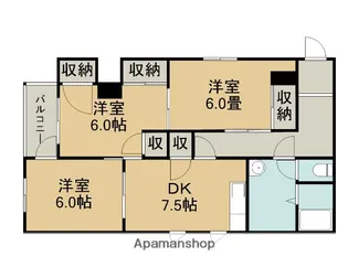 マンションデルフィール【201号室】の間取り