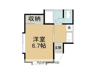 マンションムツミ【21号室】の間取り