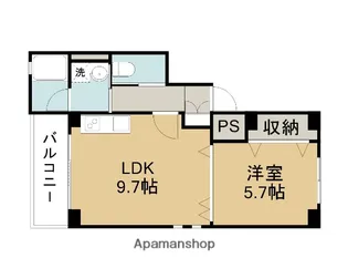 ブルーナ南吉方【501号室】の間取り