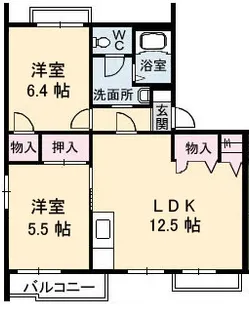 コタニハイツA【2階】の間取り