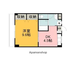 1DKの間取り画像